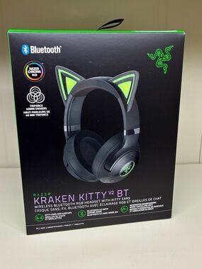 Razer Kraken Kitty V2 BT Wireless Bluetooth Gaming Headset RGB Cat Ears Black